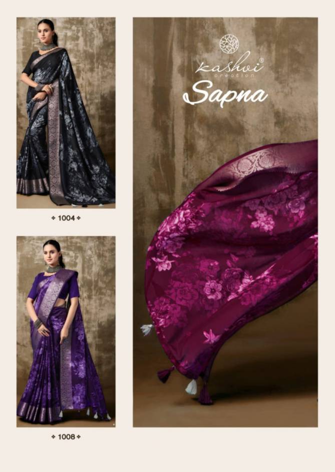 Sapna By Kashvi Muslin Silk Designer Sarees Wholesale Shop In Surat